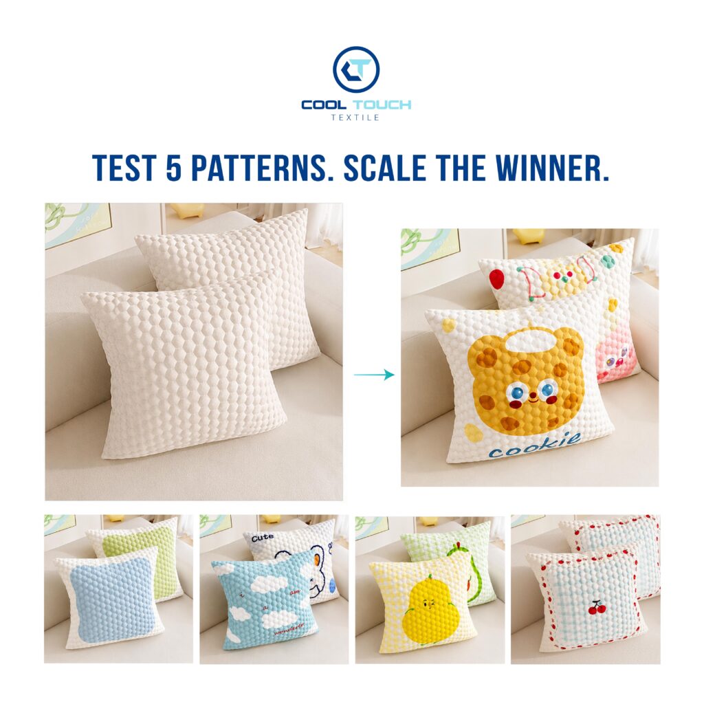 Custom digital print design on BDD cooling base fabric - design sample 04