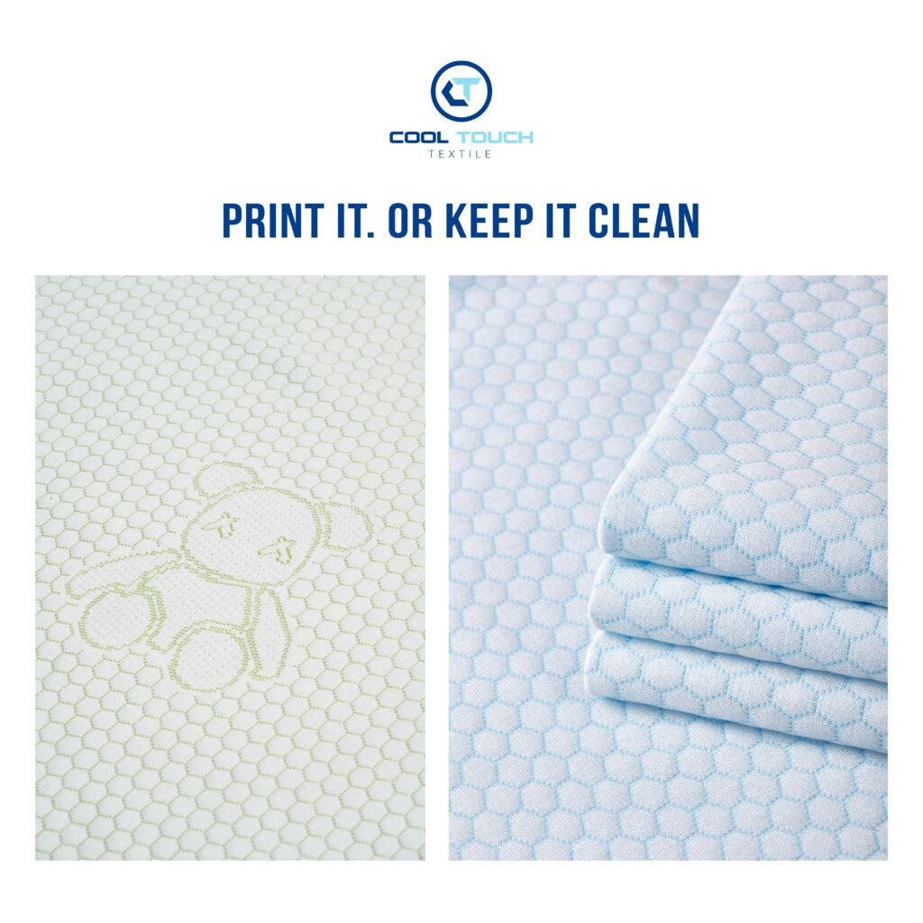 Custom digital print design on BDD cooling base fabric - design sample 06