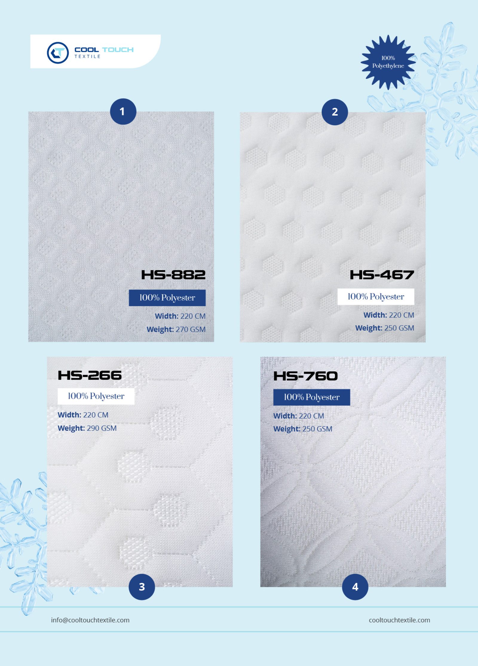 Cool Touch 100% Polyester Series catalogue 2025–2026 - page 1 of 4