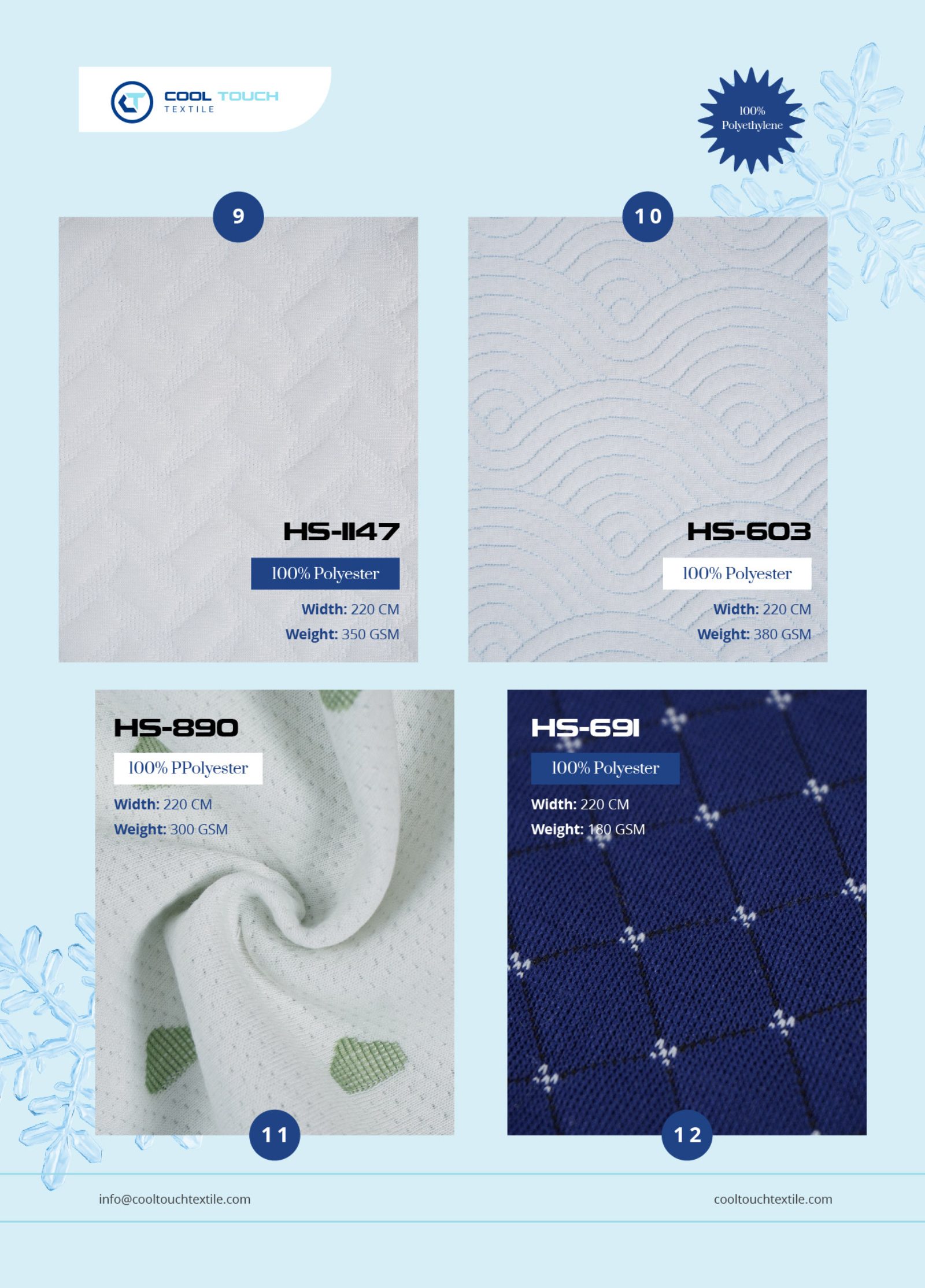 Cool Touch 100% Polyester Series catalogue 2025–2026 - page 3 of 4