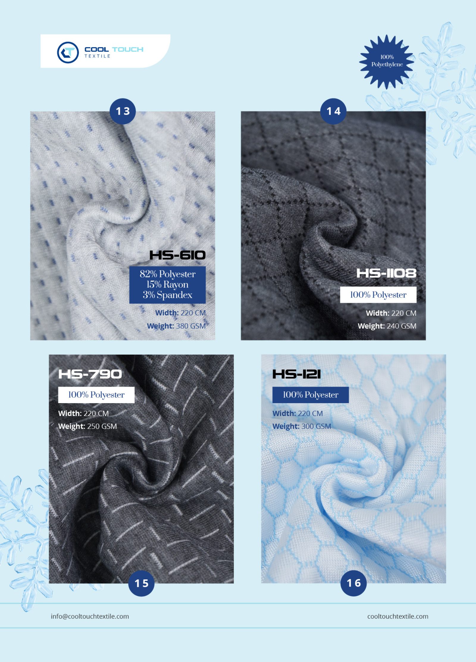 Cool Touch 100% Polyester Series catalogue 2025–2026 - page 4 of 4