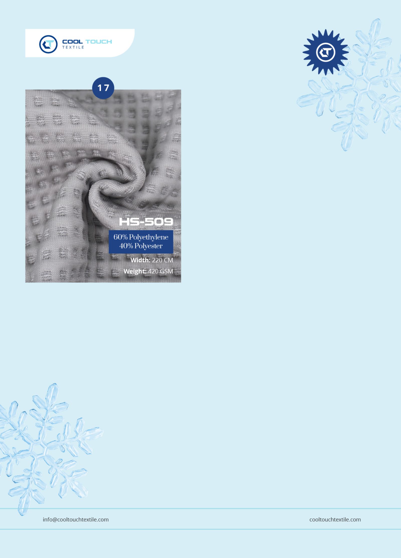 Cool Touch PE Blend · Heavyweight Series catalogue 2025–2026 - page 5 of 5