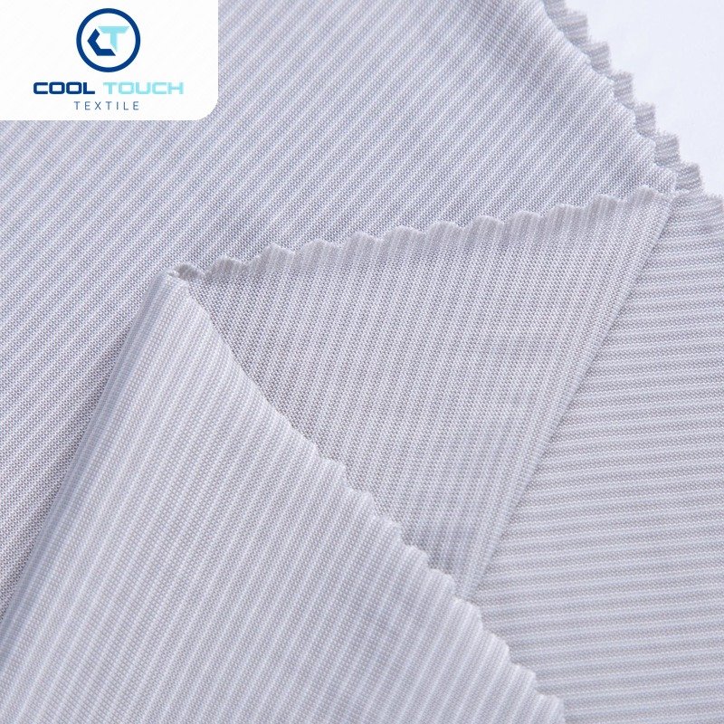 Striped Cooling Jersey — Grey Pinstripe — 3