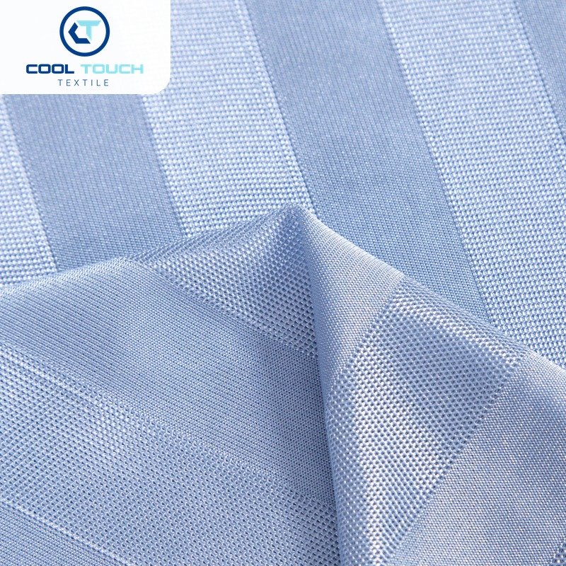 Striped Cooling Jersey — Steel Blue Stripe — 1