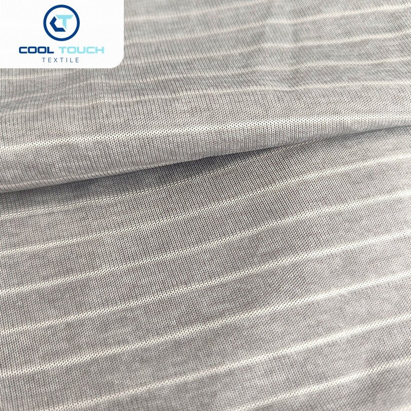 Striped Cooling Jersey — Grey Heather Stripe — 3
