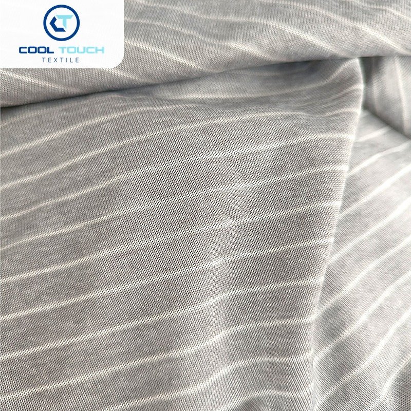 Striped Cooling Jersey — Grey Heather Stripe — 4