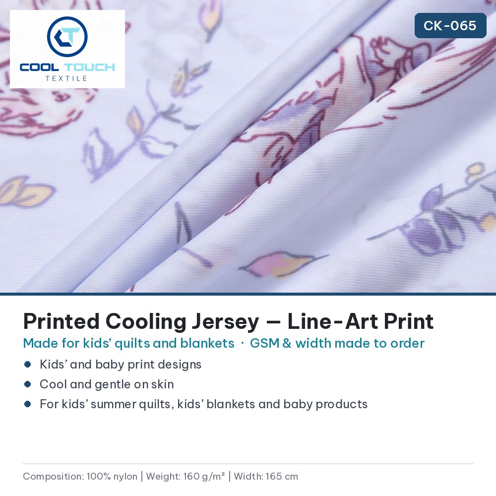 Printed Cooling Jersey — Line-Art Print — Cool Touch Textile