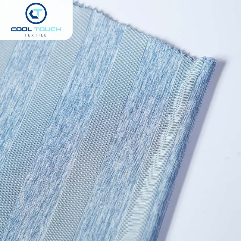 Printed Cooling Jersey — Blue Space-Dye Print — 1