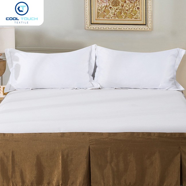 Hotel Bed Skirt, Five-Fold Pleat, Polyester — Cool Touch Textile