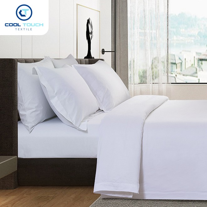 Cotton Sateen 4-Piece Hotel Bedding Set, 40S–80S — Cool Touch Textile