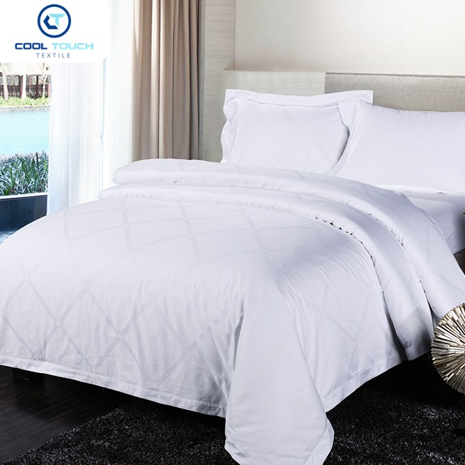 Cotton Jacquard 4-Piece Set – Large Check — Cool Touch Textile