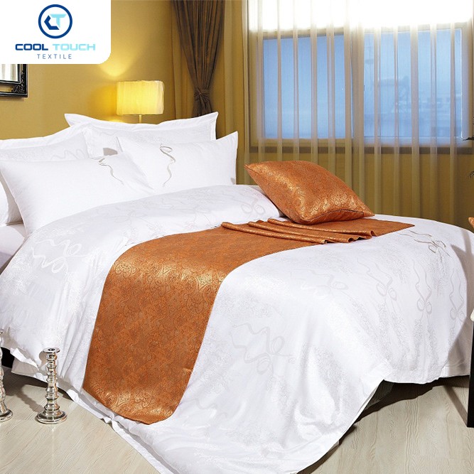 Hotel Jacquard Bedding Pieces, 40S–80S Cotton & Poly-Cotton — Cool Touch Textile