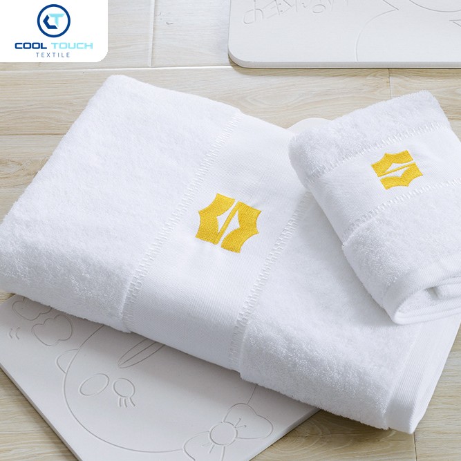 16S Cotton Spiral Bath Towels, Satin Band – 70×140 / 80×150 — Cool Touch Textile