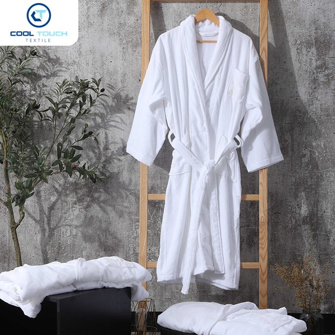 Cotton Cut-Velour Bathrobe, 700 g, Unisex — Cool Touch Textile