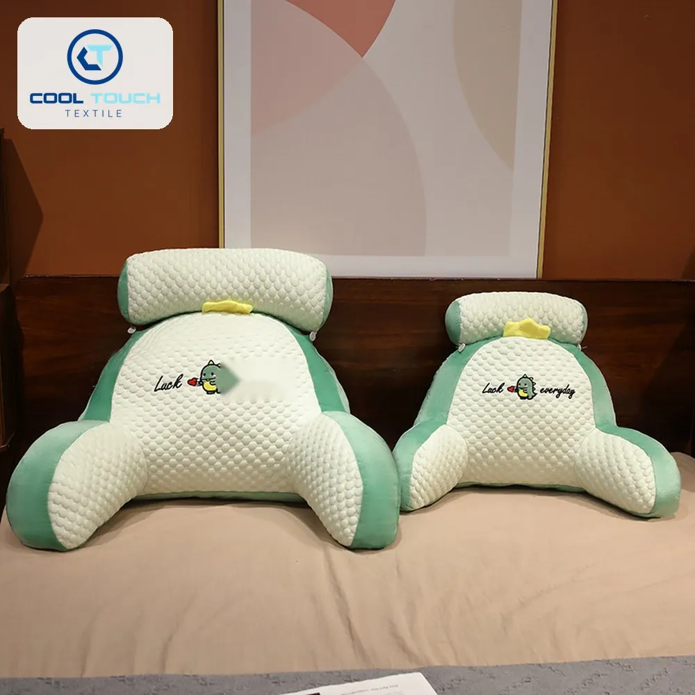 Ice-Bean Bed Backrest Cushion with Headrest & Armrests 2