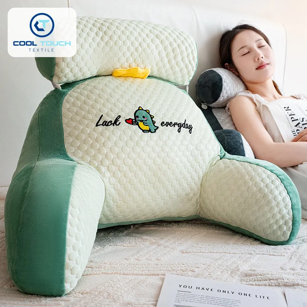 Ice-Bean Bed Backrest Cushion with Headrest & Armrests 5