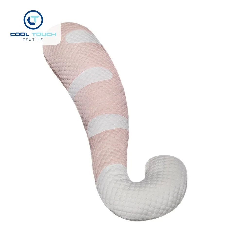J-Shaped Cooling Body Pillow, Removable Cover – 3 Sizes