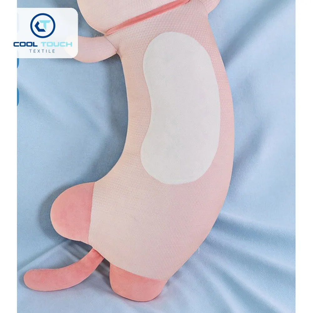 Curled Cat Ice-Silk Long Pillow 5