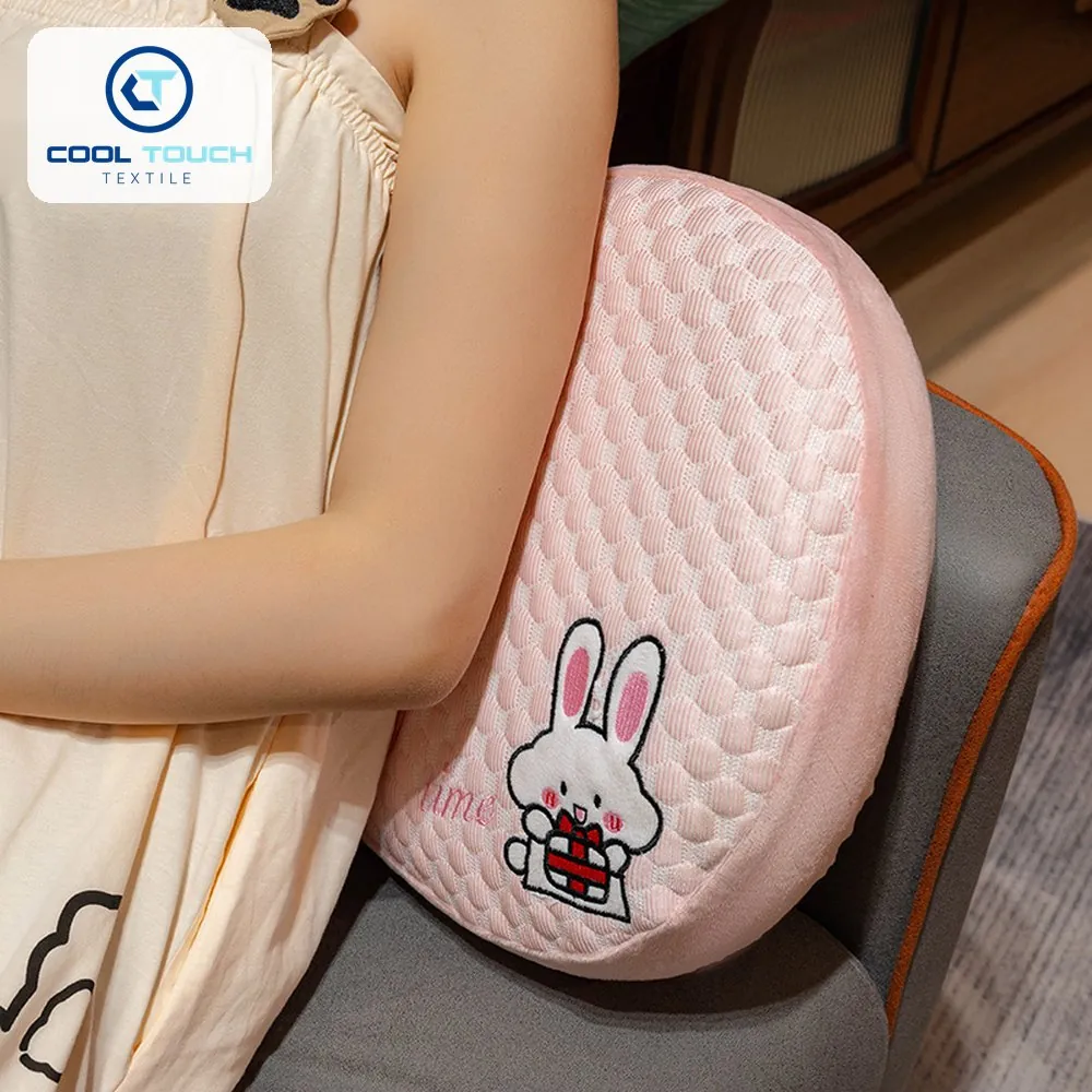 Ice-Bean Memory-Foam Pillow with Embroidered Mascot 2
