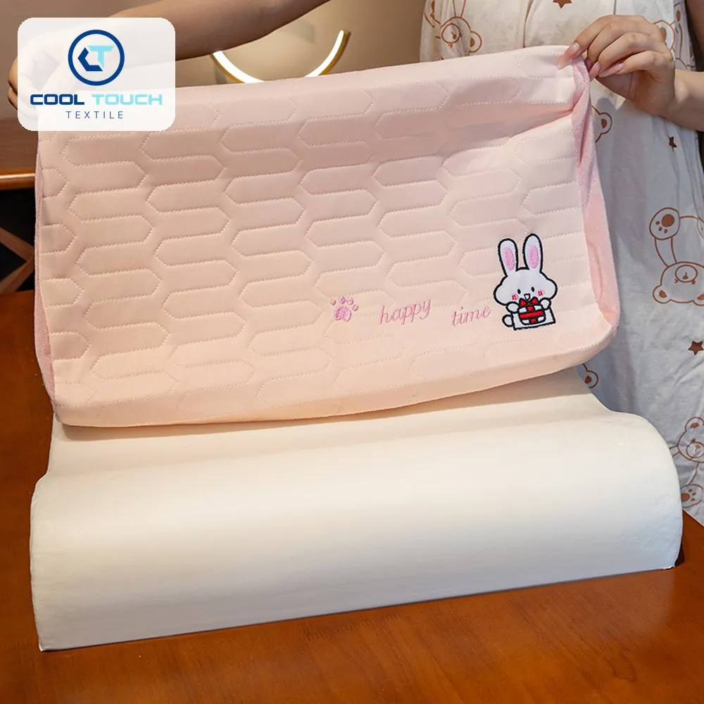 Contour Wave Memory-Foam Pillow, Ice-Silk Cover 50×30 cm 3