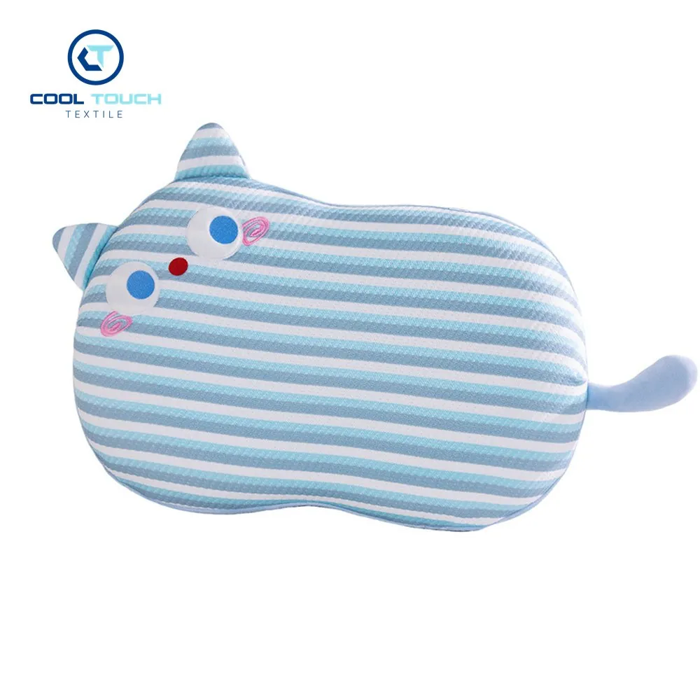 Striped Cat Memory-Foam Pillow, Ice-Silk Cover 1