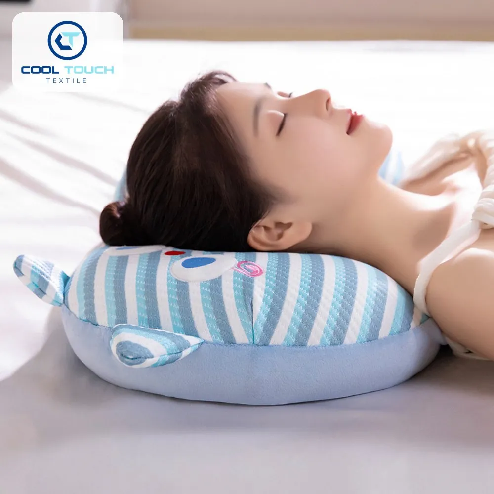 Striped Cat Memory-Foam Pillow, Ice-Silk Cover 3