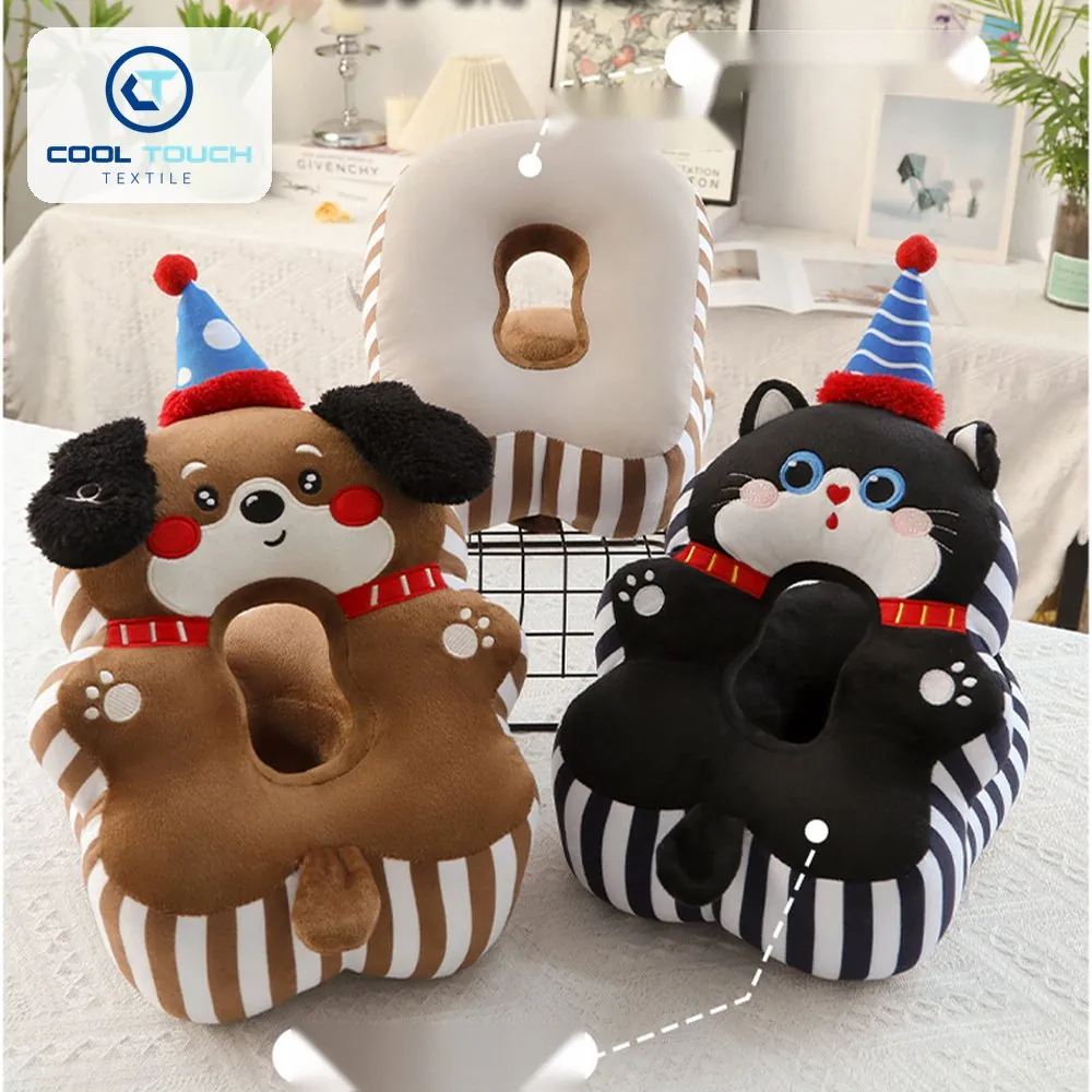 Party-Hat Character Nap Pillow, Ice-Silk Back 3