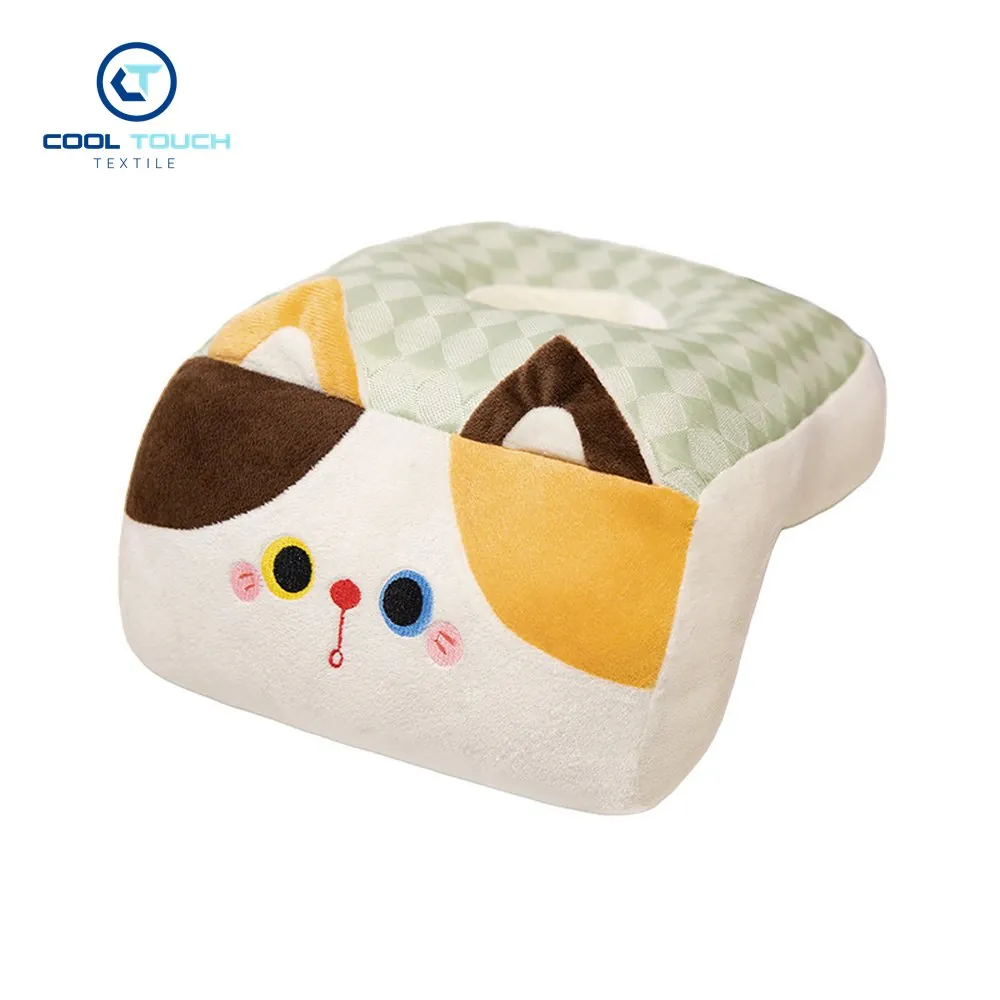 Cat L-Shape Ice-Silk Nap Pillow 1