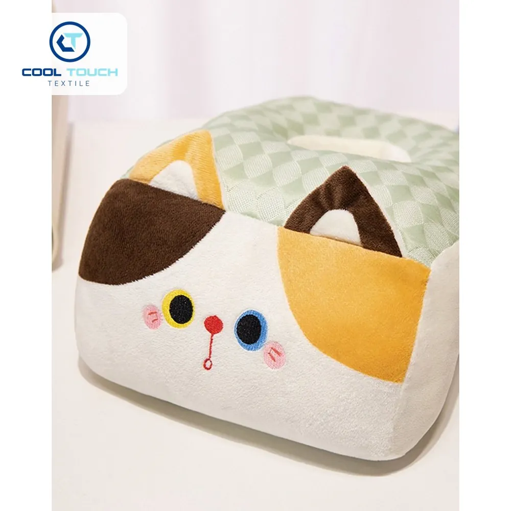 Cat L-Shape Ice-Silk Nap Pillow 3