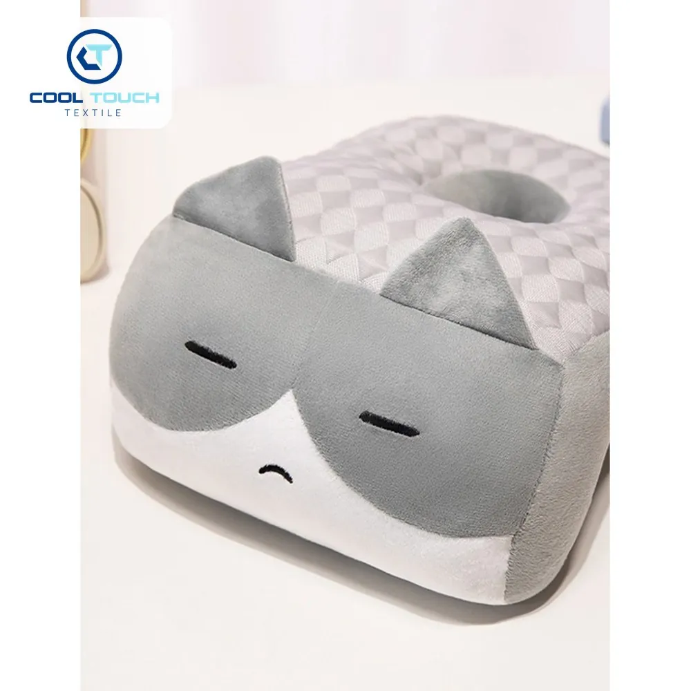 Cat L-Shape Ice-Silk Nap Pillow 5