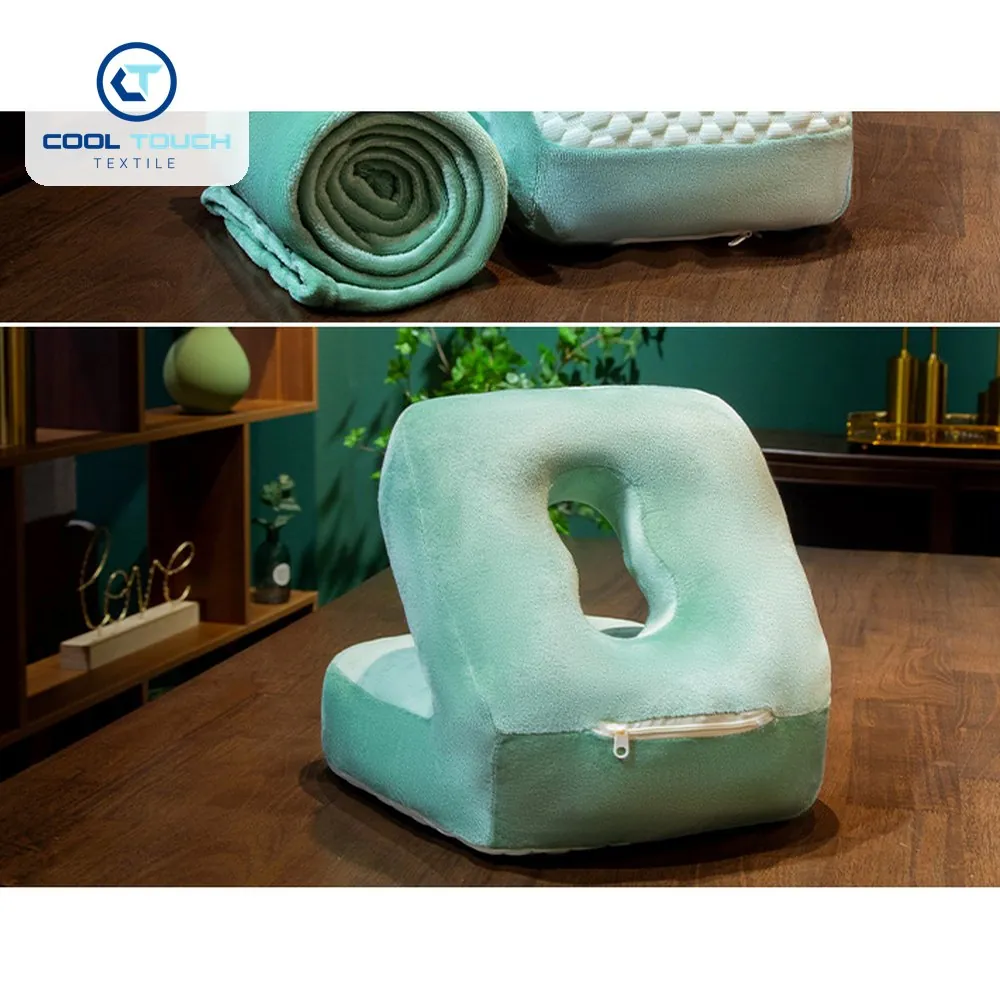 Ice-Bean Cut-Out Desk Nap Pillow, Optional Blanket 3