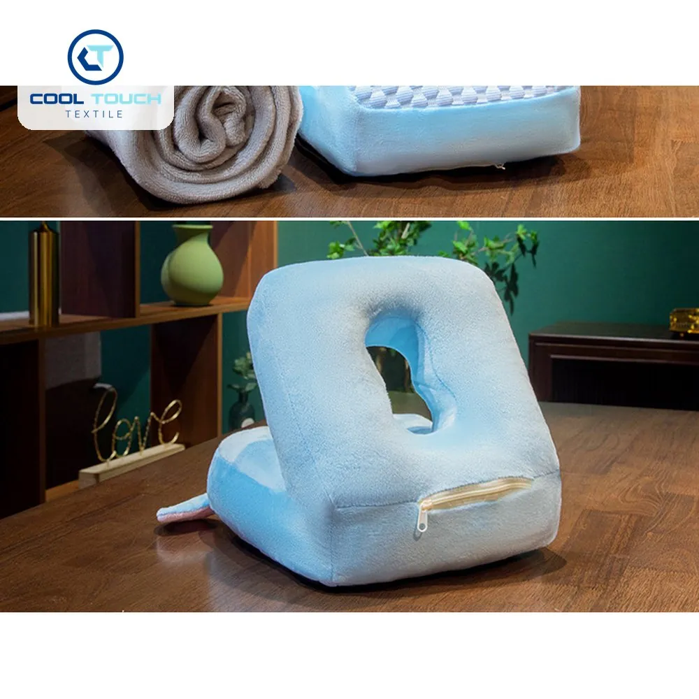 Ice-Bean Cut-Out Desk Nap Pillow, Optional Blanket 4