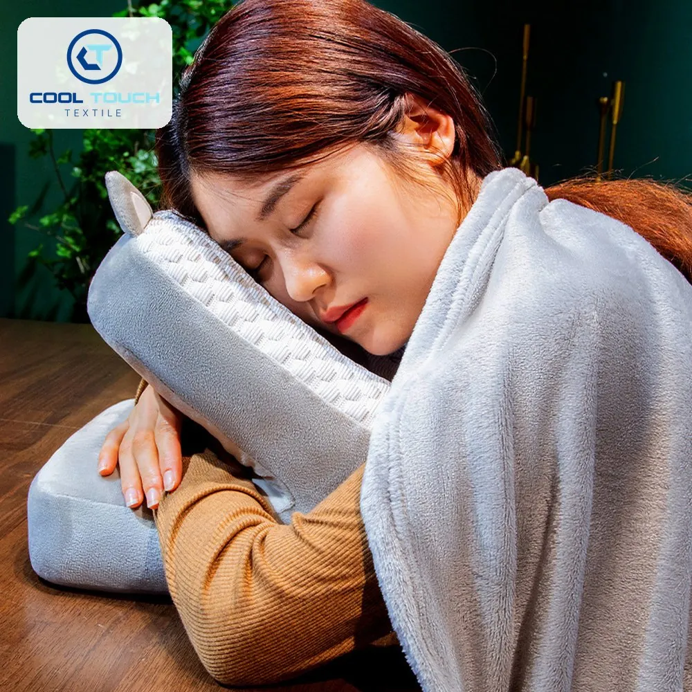 Ice-Bean Cut-Out Desk Nap Pillow, Optional Blanket 5