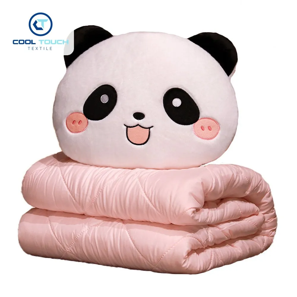 Reversible Panda Pillow-Blanket, Ice Silk 1
