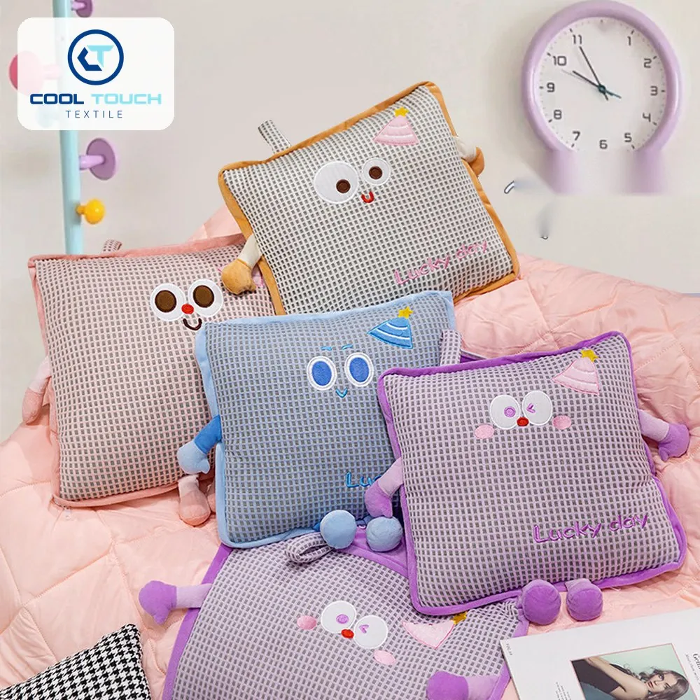Waffle Ice-Bean Emoji Pillow-Blanket 4