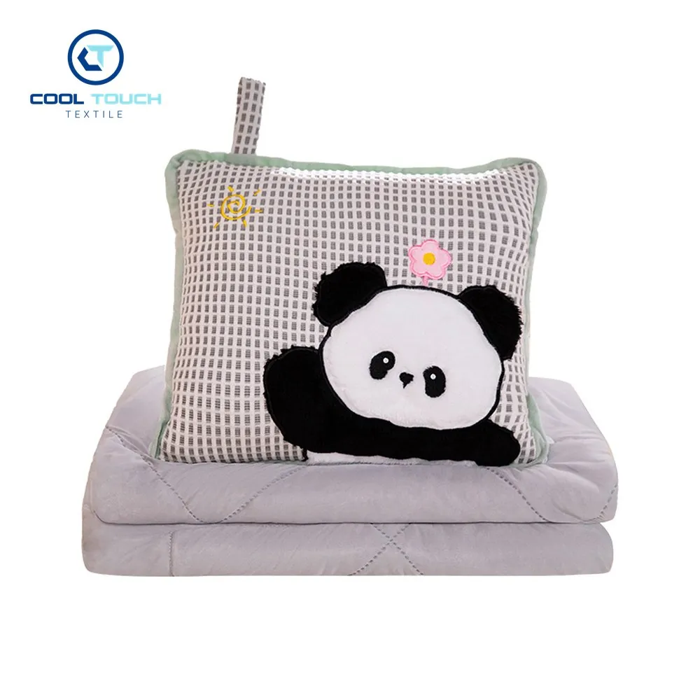 Waffle Ice-Silk Animal Pillow-Blanket 1