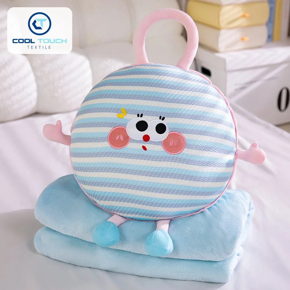 Dopamine Striped Pillow-Blanket, Round or Square 5