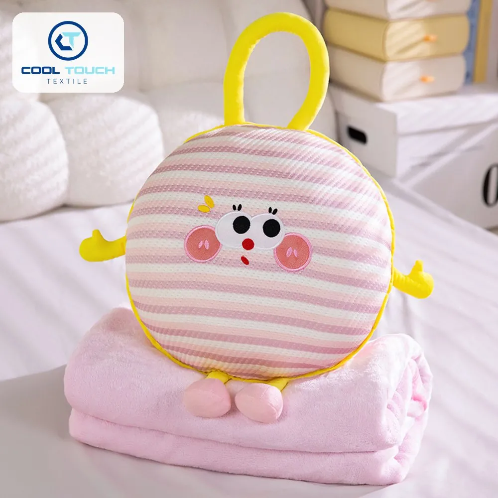 Dopamine Striped Pillow-Blanket, Round or Square 6