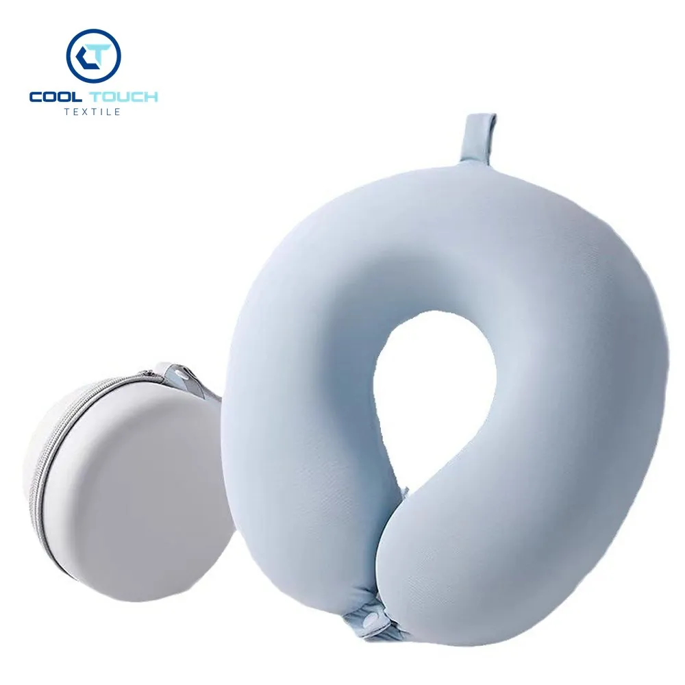 Ice-Silk Memory-Foam U-Shaped Neck Pillow with Case Option