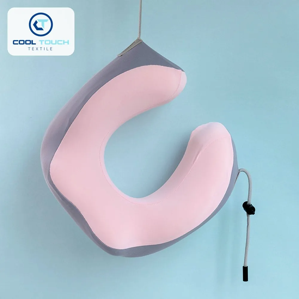 Ergonomic Ice-Silk Memory U-Pillow with Drawstring & Case 2