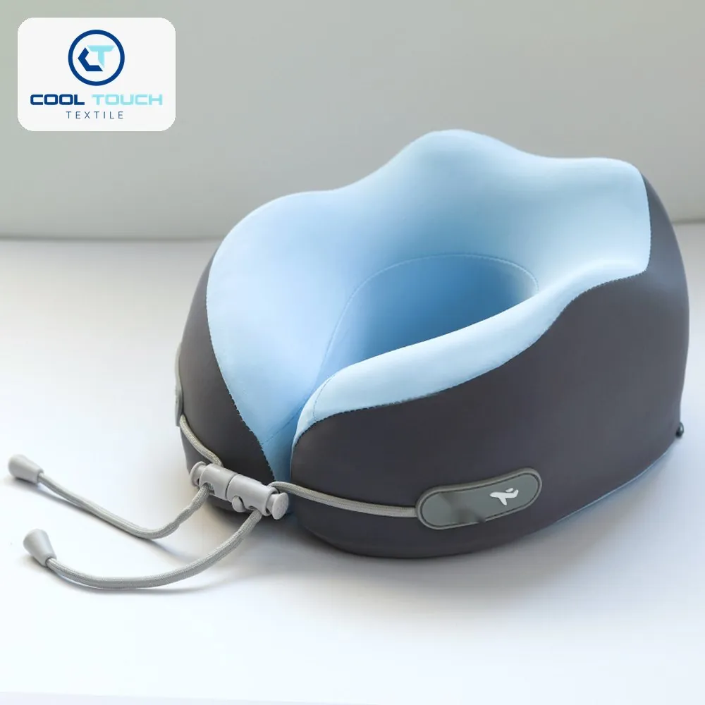Ergonomic Ice-Silk Memory U-Pillow with Drawstring & Case 3