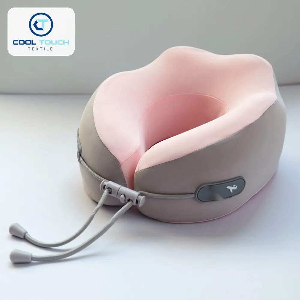 Ergonomic Ice-Silk Memory U-Pillow with Drawstring & Case 4