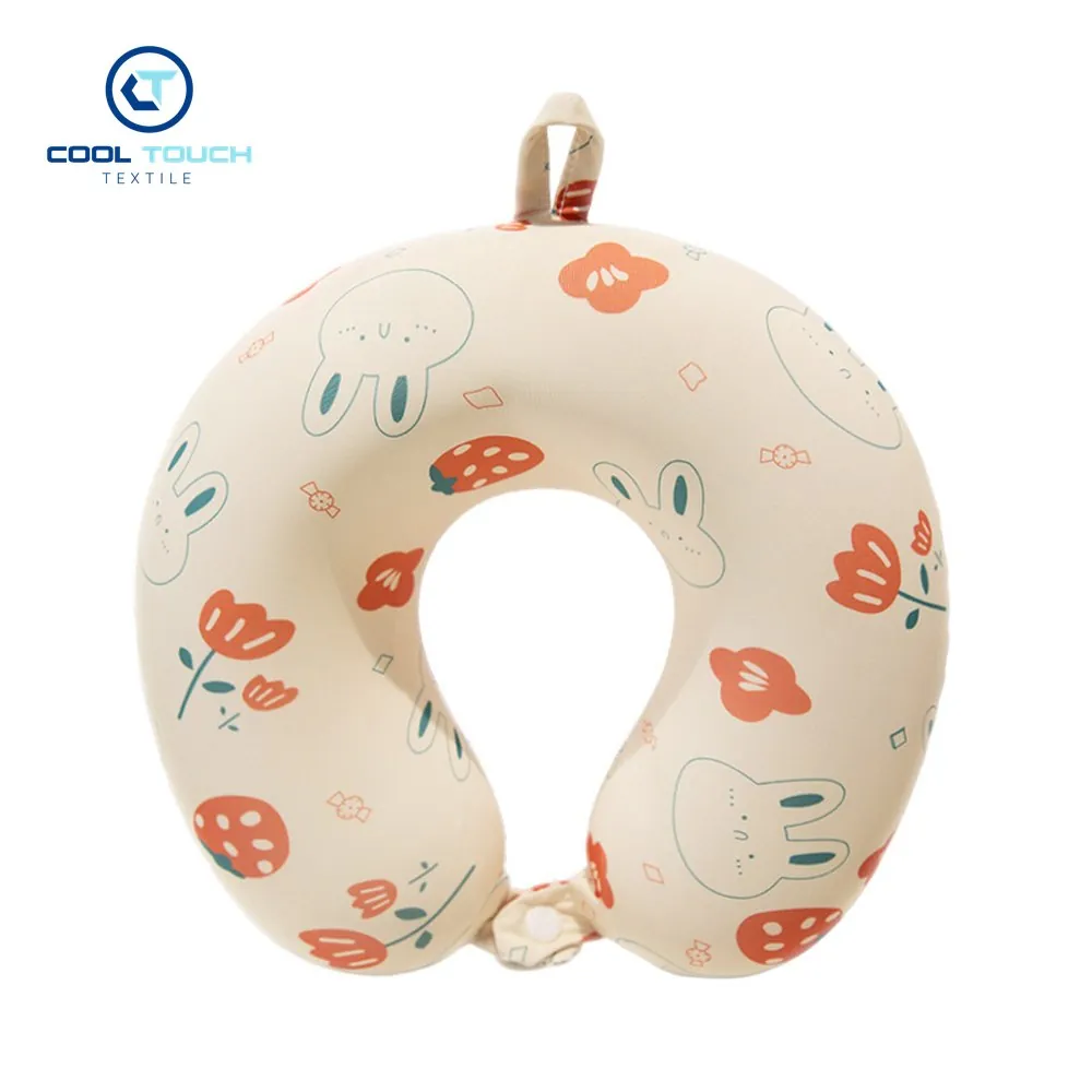 Floral Ice-Silk Memory-Foam U-Pillow 1