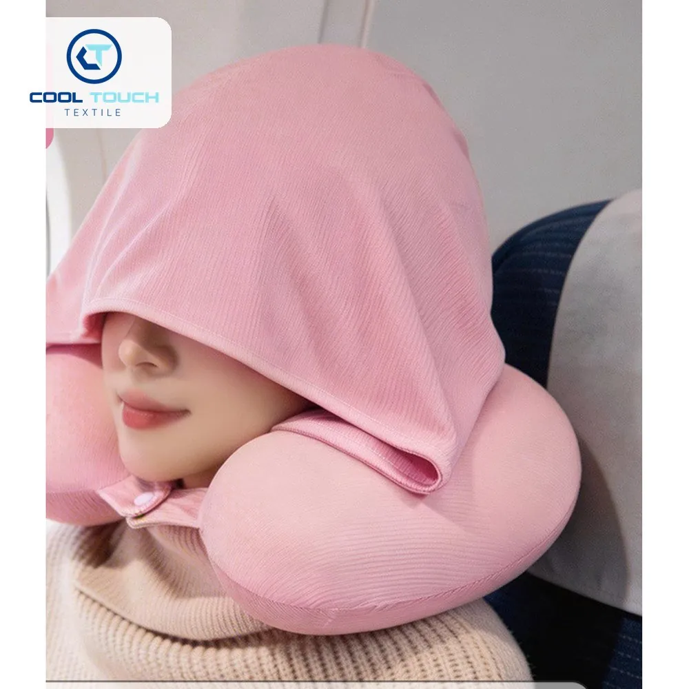 Hooded Ice-Silk U-Shape Travel Pillow 6